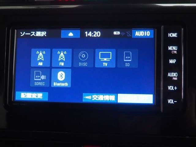 オーディオ選択画面です。Bluetooth対応しております！