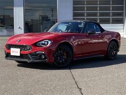アバルト124スパイダー　14　ナビゲーション・レザーパッケージOP車/純正レコードモンツァマフラーOP/ウエッズスポーツ17インチアルミ/純正シフトノブ・アンテナ積み込みあり