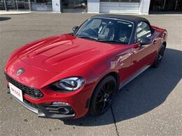 アバルト124スパイダー　14　ナビゲーション・レザーパッケージOP車/純正レコードモンツァマフラーOP/ウエッズスポーツ17インチアルミ/純正シフトノブ・アンテナ積み込みあり