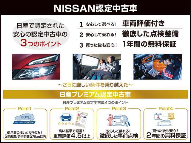 ディーラーならではの安心　3つのポイントです