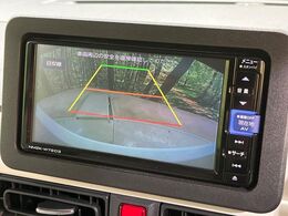 【バックカメラ】駐車時に後方がリアルタイム映像で確認できます。大型商業施設や立体駐車場での駐車時や、夜間のバック時に大活躍！運転スキルに関わらず、今や必須となった装備のひとつです！