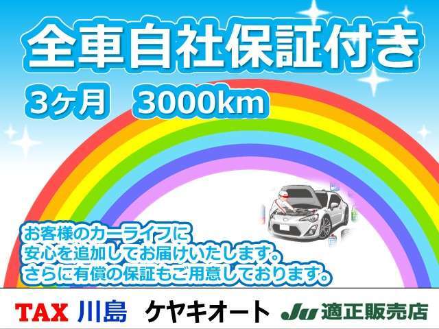 【3ヶ月または走行距離3000キロの無料保証付】※エンジン・ミッションの主要部・ECU（コンピューター）など