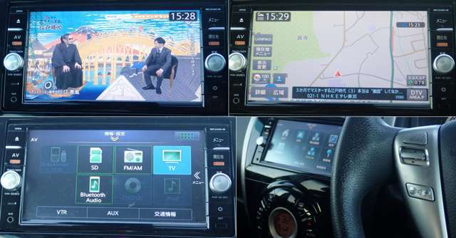 ナビ・地デジ・Bluetoothオーディオ・CD・DVD・WALKMAN・USB・ipod・ステアリングリモコン