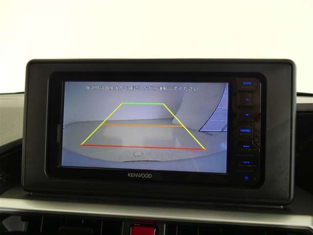 車庫入れの強い味方。後退時の死角をチェックするために便利です。