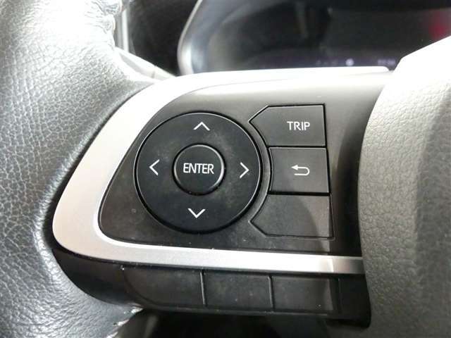 ステアリングスイッチで車両情報を切り替えて必要な必要な情報を確認したりできます。