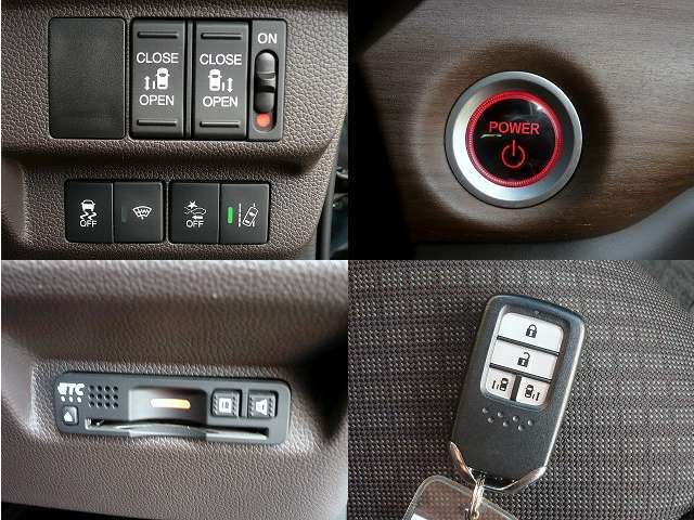 プッシュ＆スマートキー！両側パワースライドドア！車線逸脱警報！横滑り防止機能付き！ワイパーヒーター！ビルトインETC！！