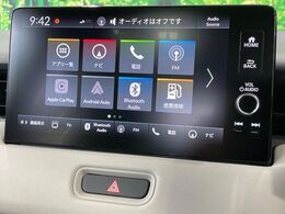 【9インチ　ホンダコネクトディスプレイ】視認性の高い大画面ディスプレイでナビの使用や、お持ちのスマートフォンと連携したbluetoothでの音楽再生が可能です♪
