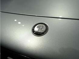 ボンネットの先にある小さなエンブレムはスリーポインテッドスターではなくAMGのエンブレムになっています。