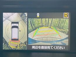 【パノラミックビューモニター】専用のカメラにより、上から見下ろしたような視点で360度クルマの周囲を確認することができます☆死角部分も確認しやすく、狭い場所での切り返しや駐車もスムーズに行えます。