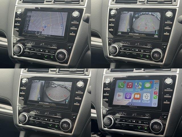 アイサイト・ダイアトーンナビ・フルセグ・F＆S＆Bカメラ・CarPlay・ETC・黒革シート・シートヒーター・ステアヒーター・パワーバックドア・リアCソナー・BSM・ステアシフト・18AW