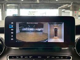 【全周囲モニター】 クルマを上空から見下ろしているかのように、直感的に周囲の状況を把握できます。