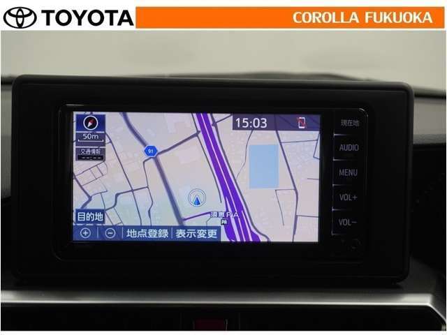ナビゲーション付です、ナビがあるとやっぱり便利、スムーズに目的地近隣へ行けるのはとても安心します！