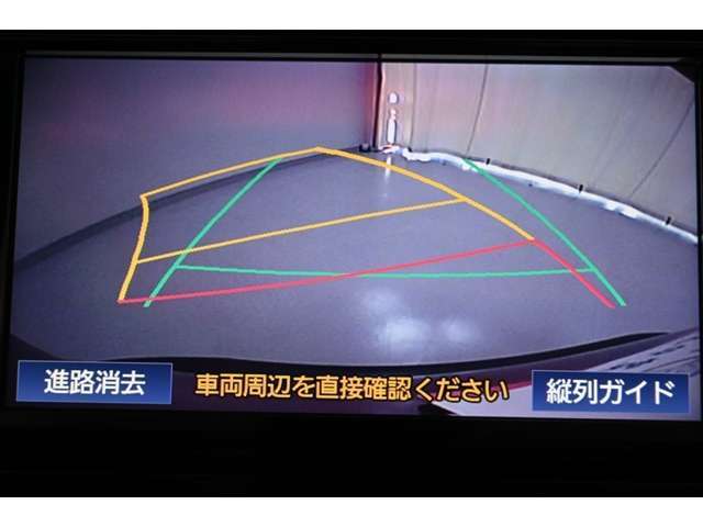 バックガイドモニターです。　ディスプレイに後方の視界を表示し、車庫入れをサポート。