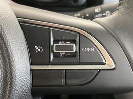 【クルーズコントロール】高速道路もラクラク走行。アクセルを離しても一定速度で走行ができ、長距離運転時の負担を軽減！加速・減速も簡単なスイッチ操作で調整できます。