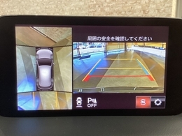 狭い場所での駐車やすれ違いなどでより的確な運転操作に役立つ360°ビューモニターが装備されています。