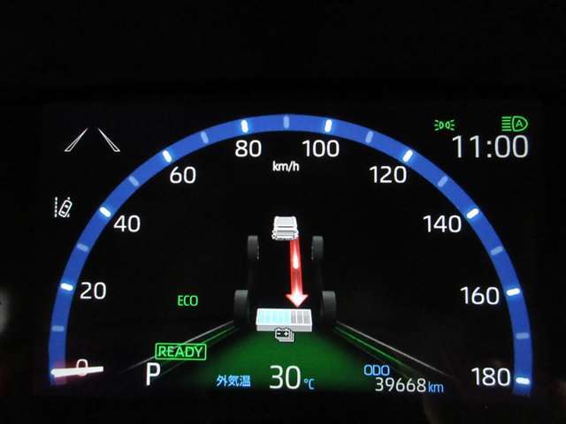 ディスプレイには運転に必要な様々な情報を表示します。