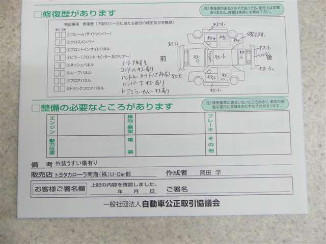 コンディションノートにはお車の詳細を記載しております。詳しくは店頭スタッフまでお問い合わせください！