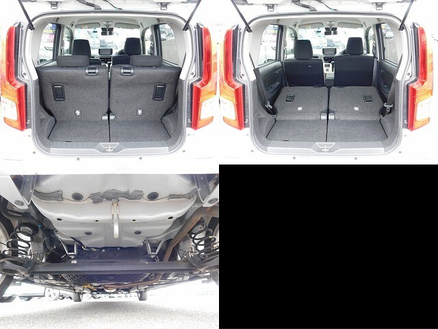 トランク　後部座席を倒した状態　下廻りです。