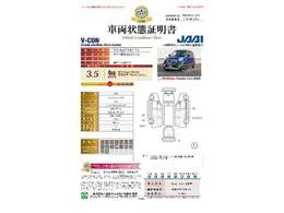 当店に並んでいる展示車には、日本査定協会発行の車両状態証明書をお付けしています。