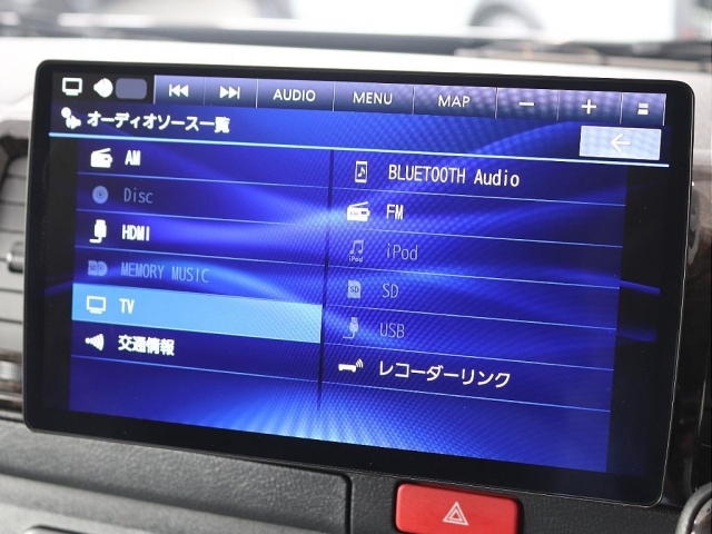 BluetoothやDVD、TVなど使用可能で走行中も快適に過ごせます！！