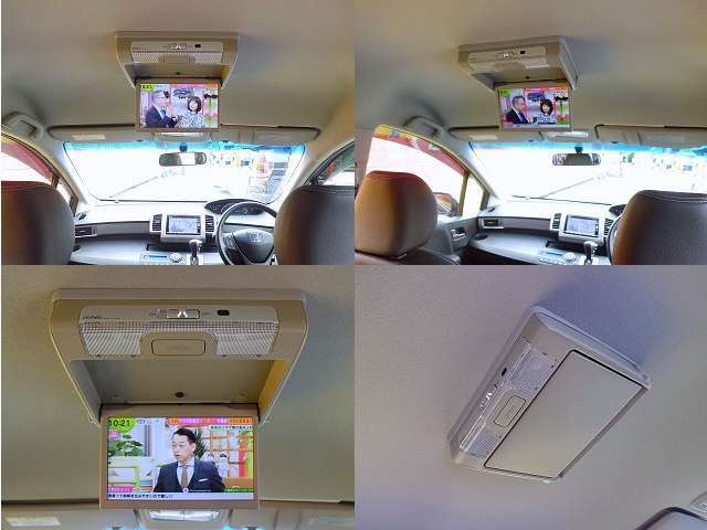 後席純正フリップダウンモニター！後部座席でTVやDVDの視聴が可能です！！