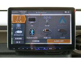 フルセグTV、HDMI/USB接続、Bluetooth接続、Amazon　Alexa搭載、Apple　CarPlay/Android　Autoでスマホアプリに対応＾＾
