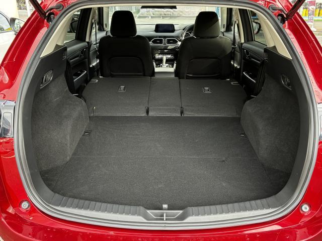 後席もリクライニング可能なため、大きなお荷物も載せられます。広さはぜひ実車でご確認ください。