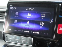 ナビゲーションはギャザズ10インチナビ（VXU-197SWi）を装着しております。AM、FM、CD、DVD再生、Bluetooth、音楽録音再生、フルセグTVがご使用いただけます。