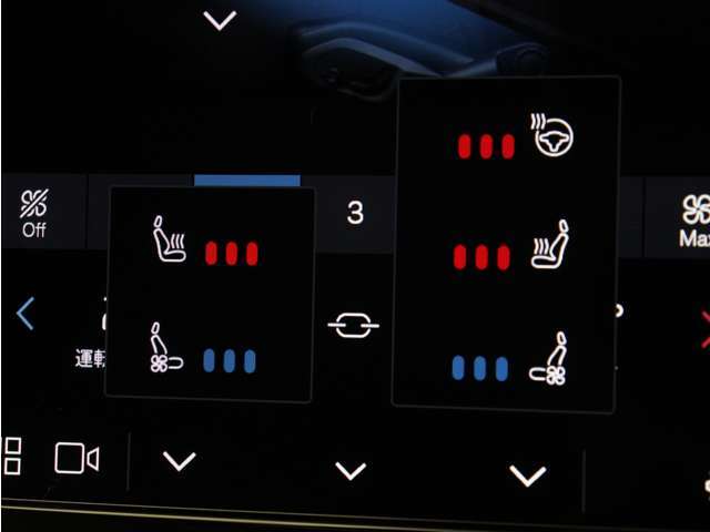 Google搭載によりさまざまな機能をハンズフリー操作できます。フロントにはシートヒーター＆シートエアコン、ステアリングホイールヒーターを装備！北欧スウェーデン発祥のブランドならではのオプションです。