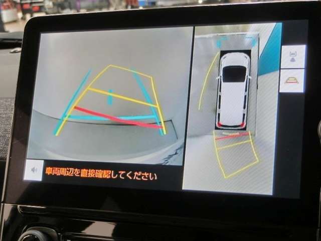 パノラマビューモニターは、降りないと分からない自車の向きが分かります。白線の中に間違いなく停車できますよ！