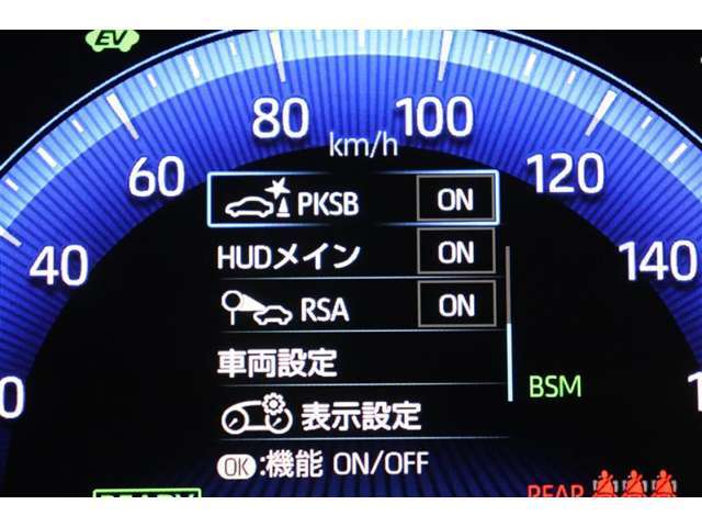 インフォーメーション画面です。運転のサポートをしてくれます。