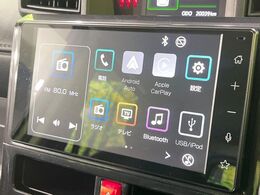 【9インチ　ディスプレイオーディオ】大画面ディスプレイへお持ちのスマートフォンと連携して、ナビやbluetoothでの音楽再生が可能です♪デザインはもちろん操作性も良好！別途ナビ機能の取付可能です♪