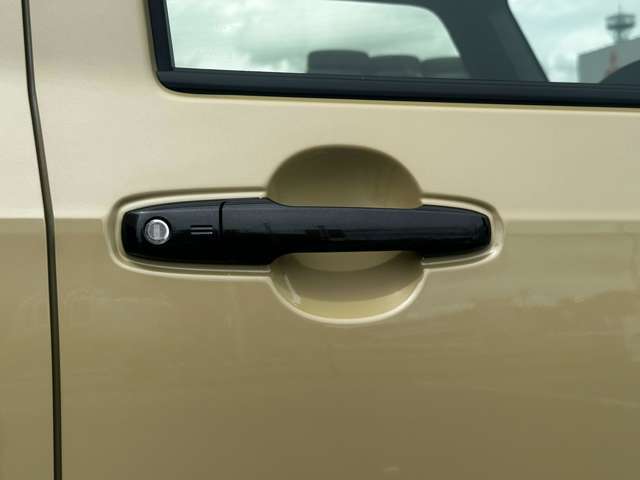 ブラックマイカメタリック塗装のドアハンドル♪