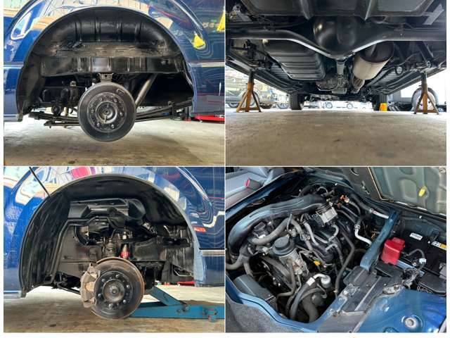 特に中古車で気になるのは下廻り・足廻りですよね…ワンケイでは入庫時に洗浄から防錆剤の簡易塗布まで行っております♪一度綺麗にすることでオイル漏れや不良個所の発見にもつながるんですね（＾＾エンジンも好調♪