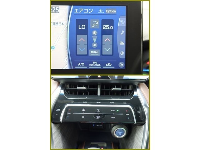 運転席・助手席・独立型オートエアコン。運転席とパートナー別々の温度設定ができ快適なドライブが楽しめます！高級グレードの証ですね！
