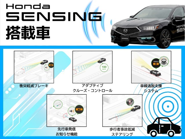 Hondaの安心技術【Honda SENSING】搭載車です！詳しい機能は店舗スタッフまで！