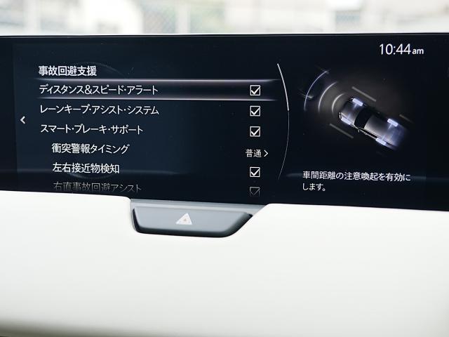こちらのお車には先進安全装備が多数搭載されています。衝突被害を回避あるいは軽減するためのブレーキや、後方死角からの接近警報、車線逸脱を防止する警報装置など、詳しくはスタッフまでお尋ねください。