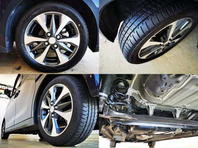 タイヤの山もバッチリ　サイズも次回タイヤ交換時に経済的なサイズですね、下回りの状態も良いですよ