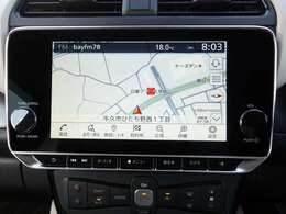 EV専用NissanConnectナビ装着。操作しやすいので毎日のお出かけも安心。