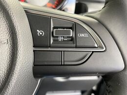 【クルーズコントロール】高速道路もラクラク走行。アクセルを離しても一定速度で走行ができ、長距離運転時の負担を軽減！加速・減速も簡単なスイッチ操作で調整できます。