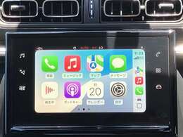 最近ではスマホと接続して純正のモニターにナビアプリを表示する車両が大多数となっております。こちらの車両もディスプレイモニターが装備されています