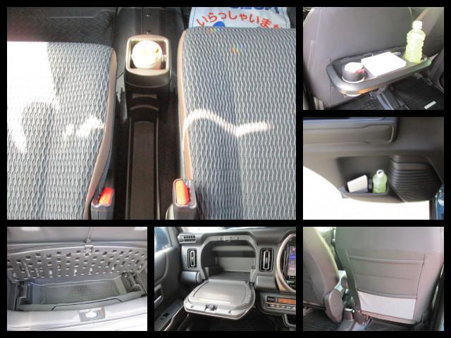 【パーソナルテーブル】・【リヤクォータートリムポケット＆ドリンクホルダー】・【ラゲッジアンダーボックス】など充実収納で車内すっきり。
