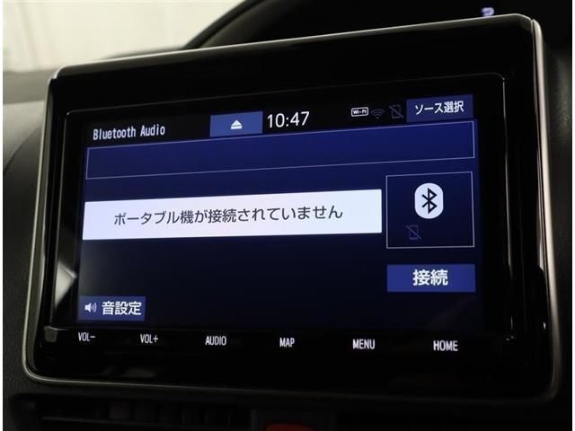 スマホをブルートゥース接続して電話や音楽再生が可能です