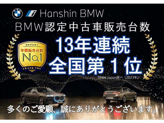 おかげさまで、＜13年連続＞BMW販売台数全国一位の座に輝きました☆改めて、全国のお客様に御礼申し上げます☆