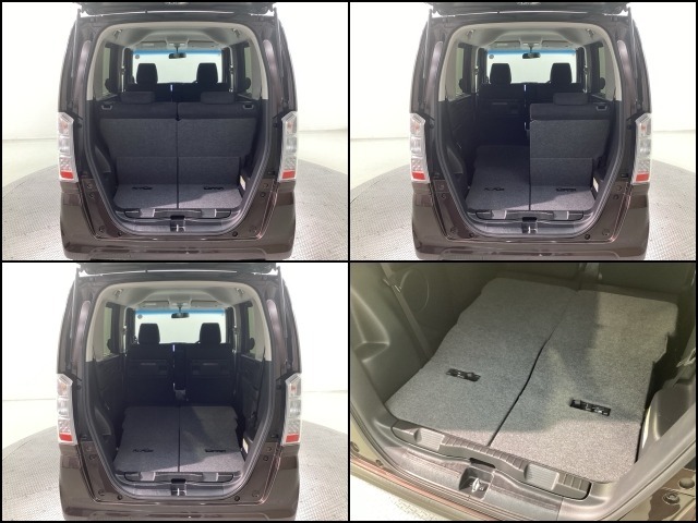 リアシートを倒してしまえばフラットにすることが出来ます☆背もたれを倒すだけの簡単シートアレンジで簡単に広々としたラゲッジスペースに早変わり☆普段使いにもお出かけにも大活躍です☆