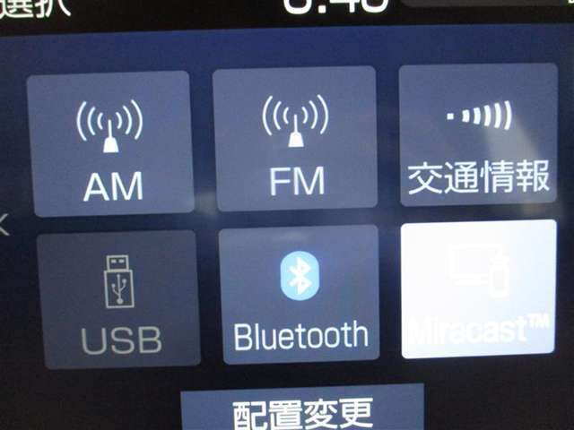 AM、FMラジオ、交通情報、USB、Bluetooth装備しています♪