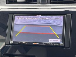 【バックカメラ】駐車時に後方がリアルタイム映像で確認できます。大型商業施設や立体駐車場での駐車時や、夜間のバック時に大活躍！運転スキルに関わらず、今や必須となった装備のひとつです！