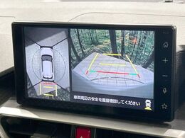 【パノラマモニター】専用のカメラにより、上から見下ろしたような視点で360度クルマの周囲を確認することができます☆死角部分も確認しやすく、狭い場所での切り返しや駐車もスムーズに行えます。