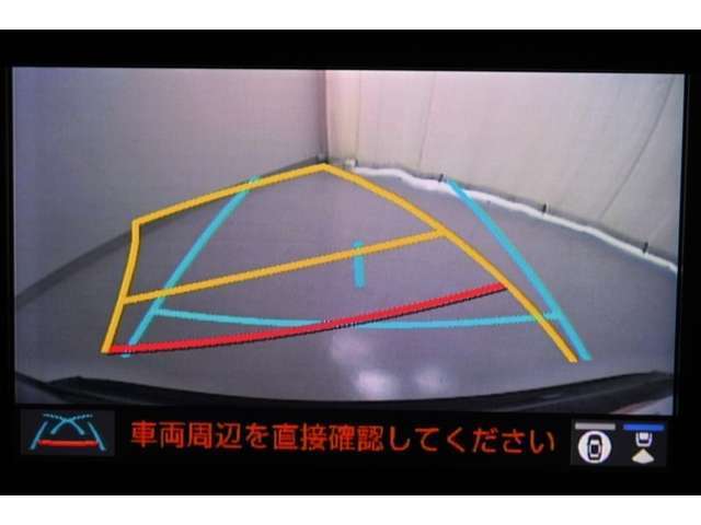 バックガイドモニターです。　ディスプレイに後方の視界を表示し、車庫入れをサポート。