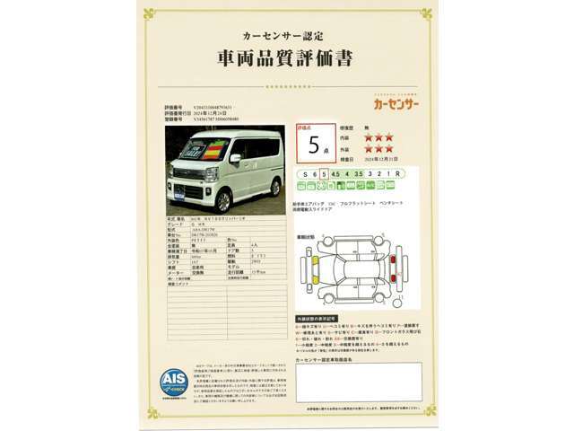 ★カーセンサー認定中古車です★車両の品質がわかります(*^^*)　車両の外装・内装の状態を査定のプロがチェックしてある車両になります！！安心してお選びする事ができます(*^^*)